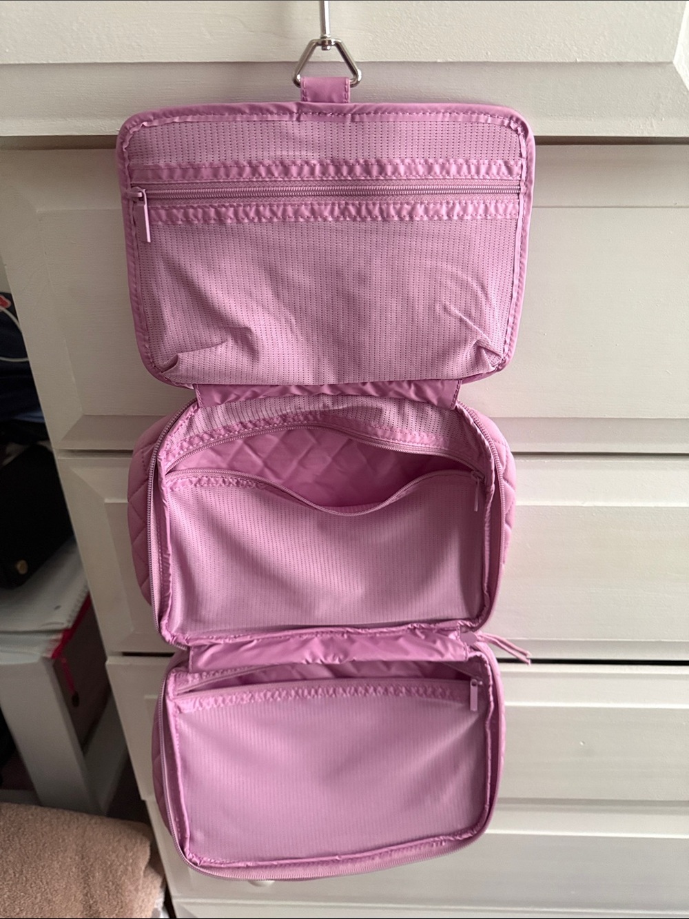 Vera Bradley Hanging Toiletry Organizer in Light Pink